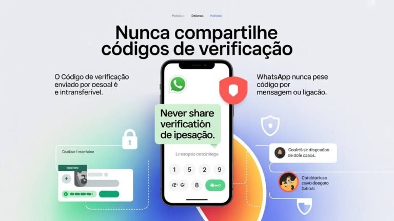 Nunca compartilhe códigos de WhatsApp verificação