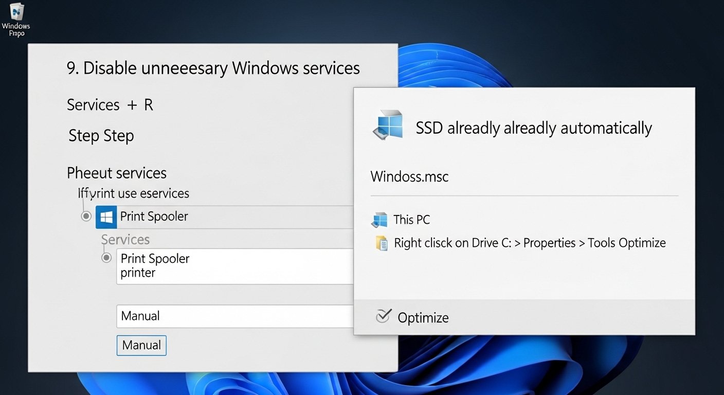 Desativar serviços Windows