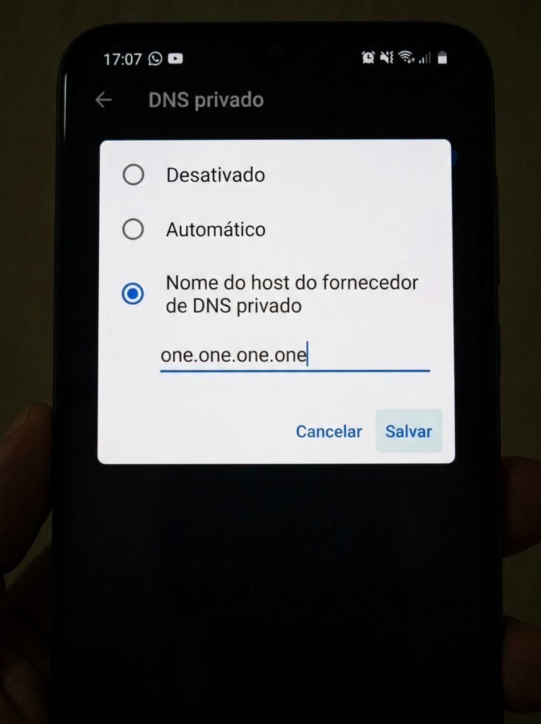 DNS Cloudflare em Todo o Android