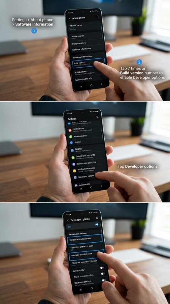 Reduzir Animacoes do One UI