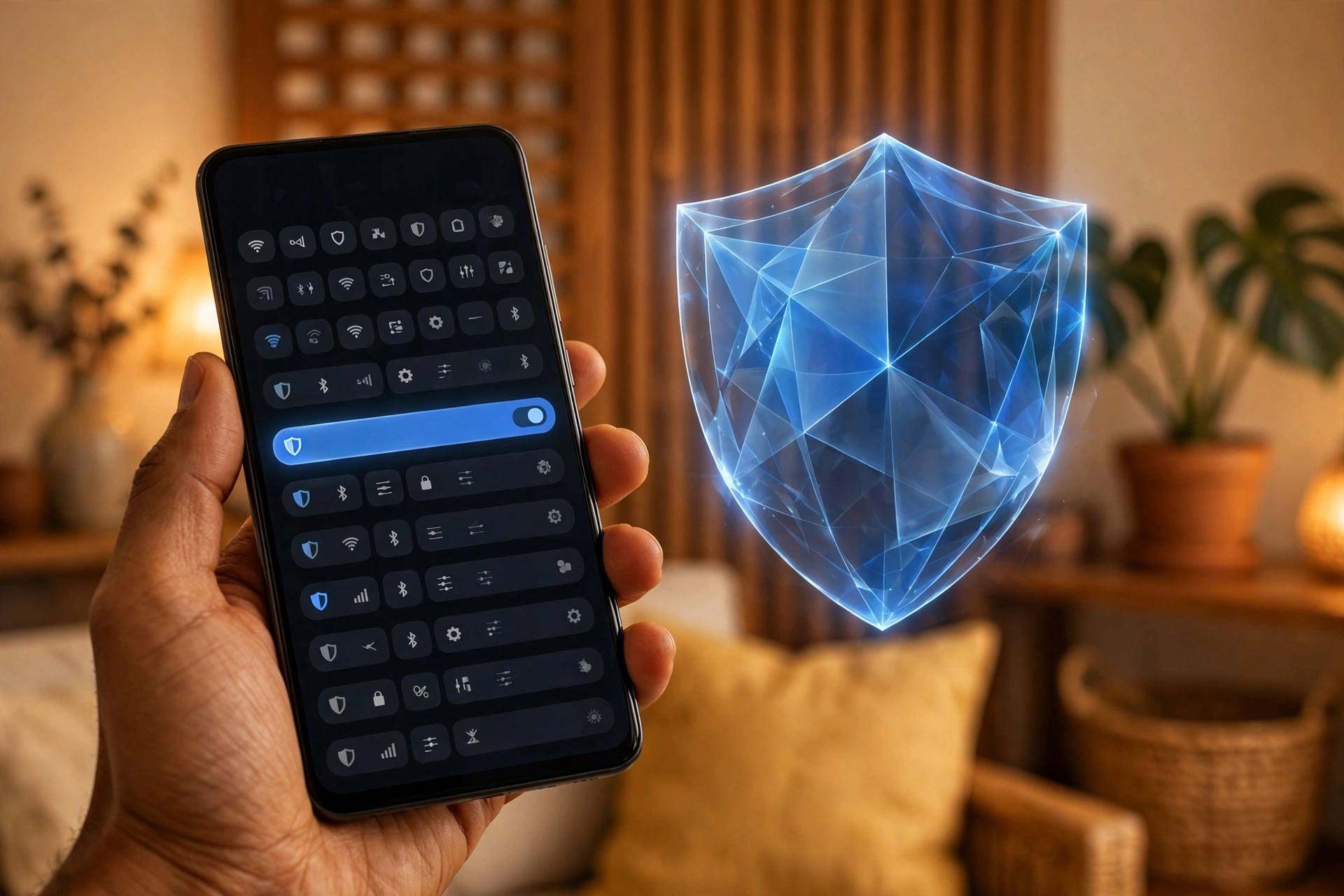 DNS privado ativado no Android para bloquear anúncios em apps
