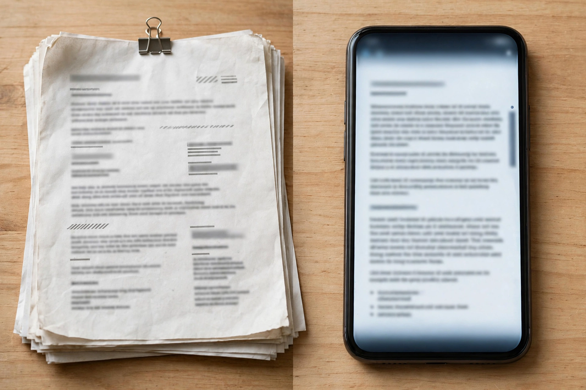 Comparacao entre documento impresso e CRLV digital no celular
