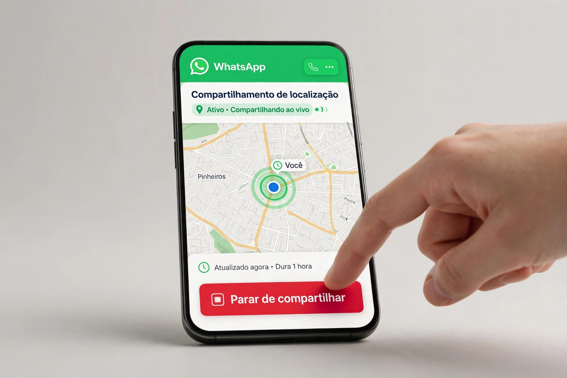 Como parar de compartilhar a localizacao no WhatsApp