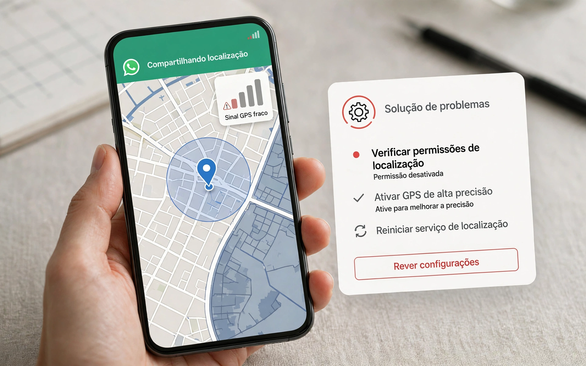 Localizacao do WhatsApp nao funciona: como resolver problemas de GPS