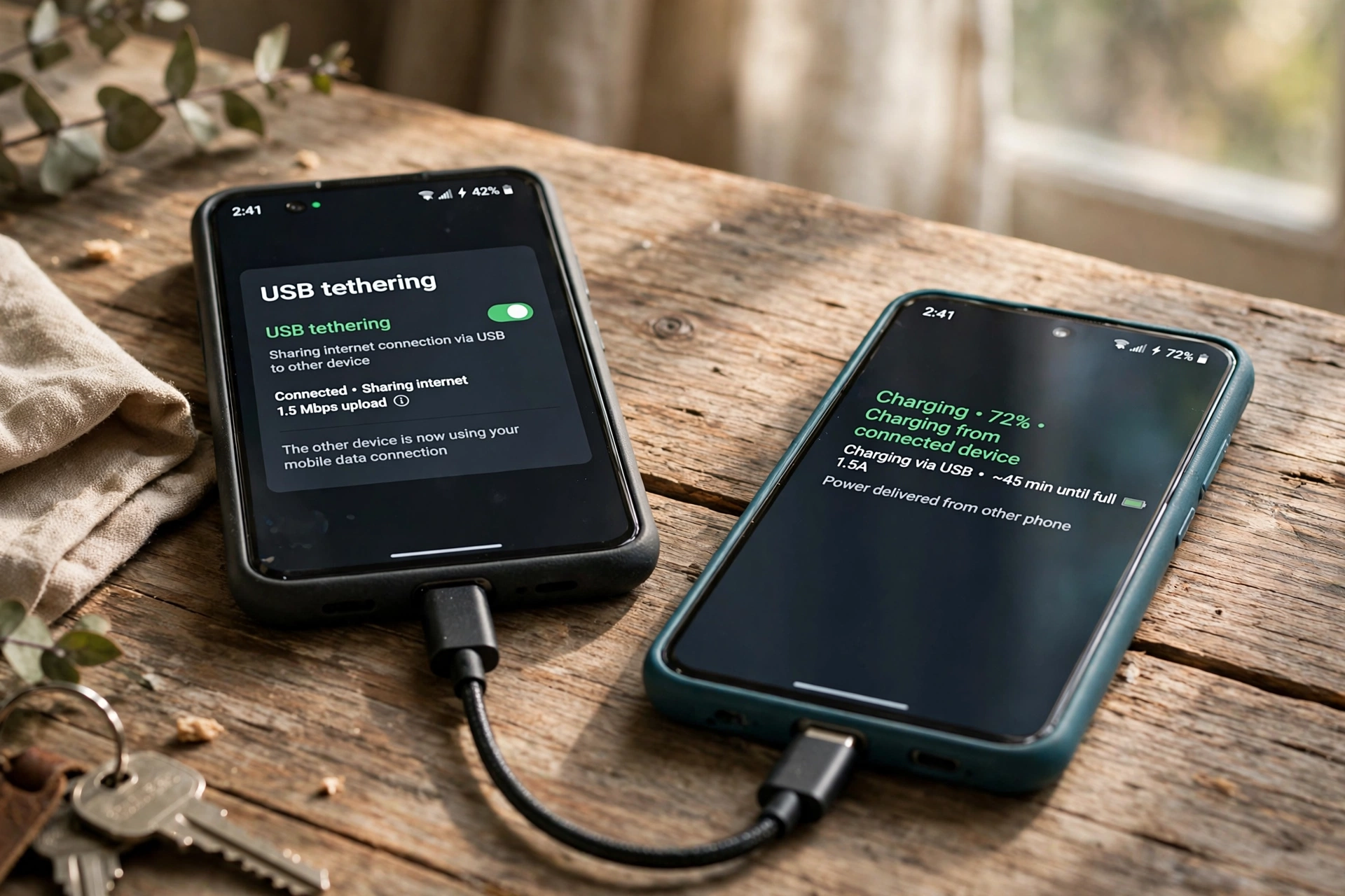 Compartilhar internet entre celulares por cabo USB
