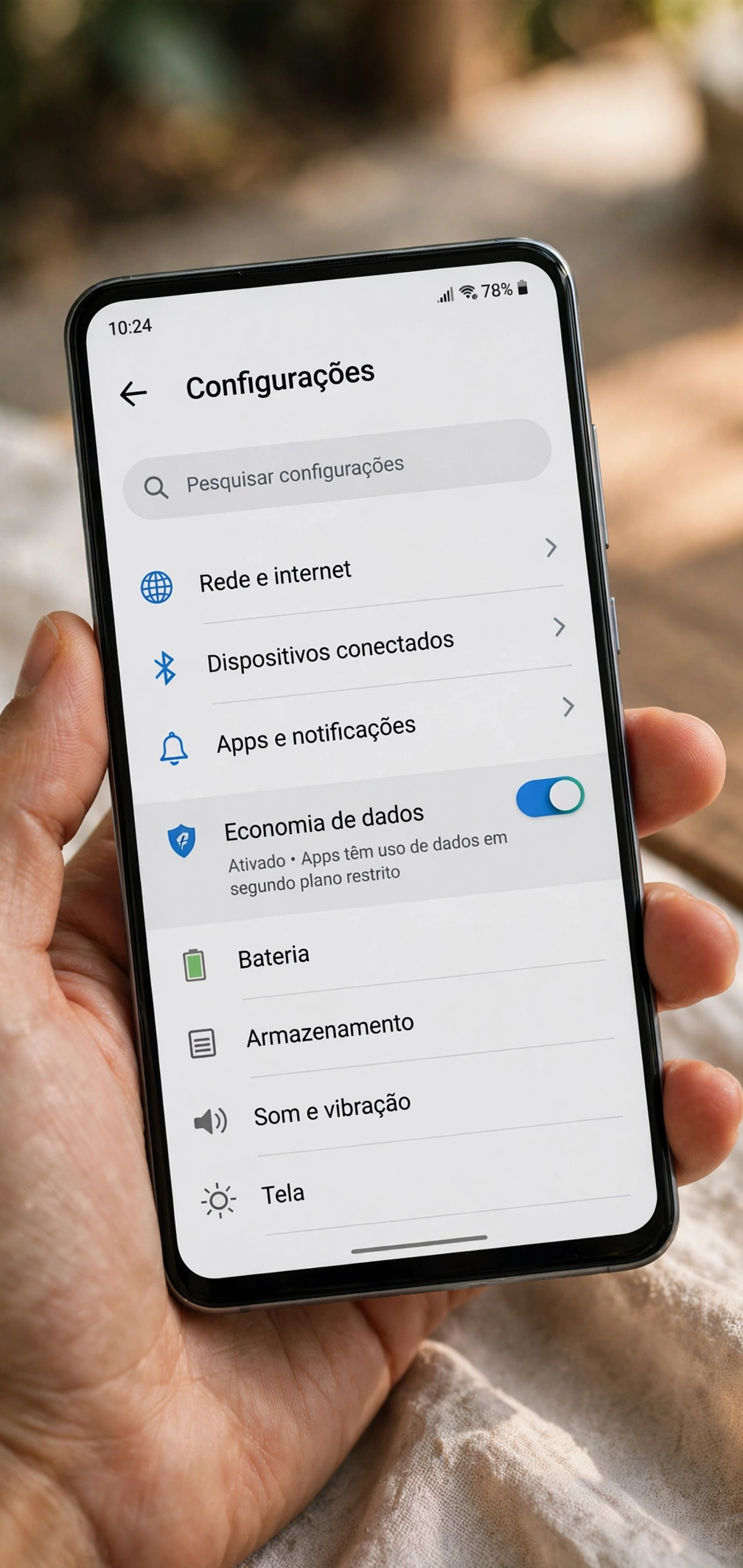 Ativar economia de dados no Android