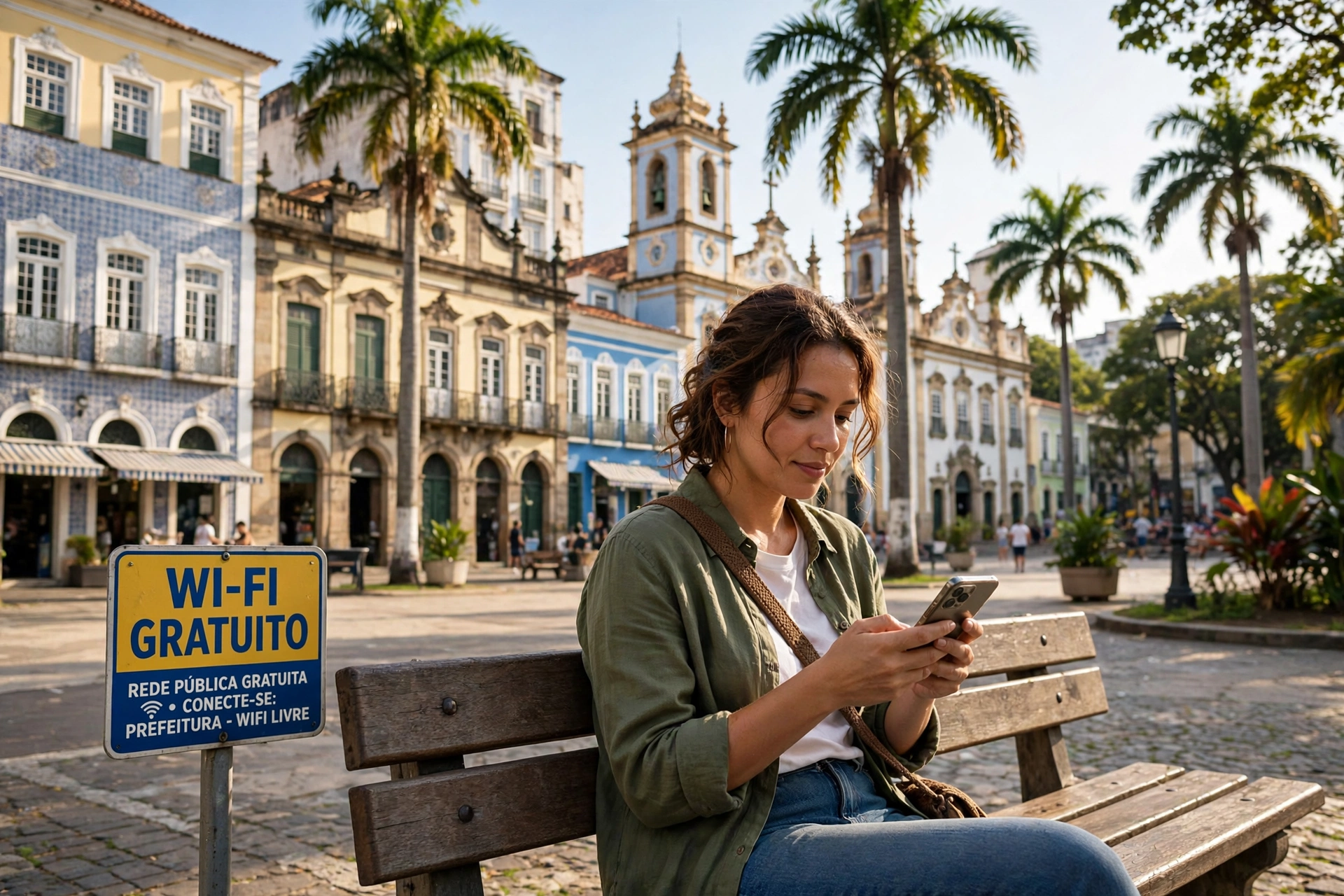 Wi-Fi gratuito em praças e locais públicos no Brasil