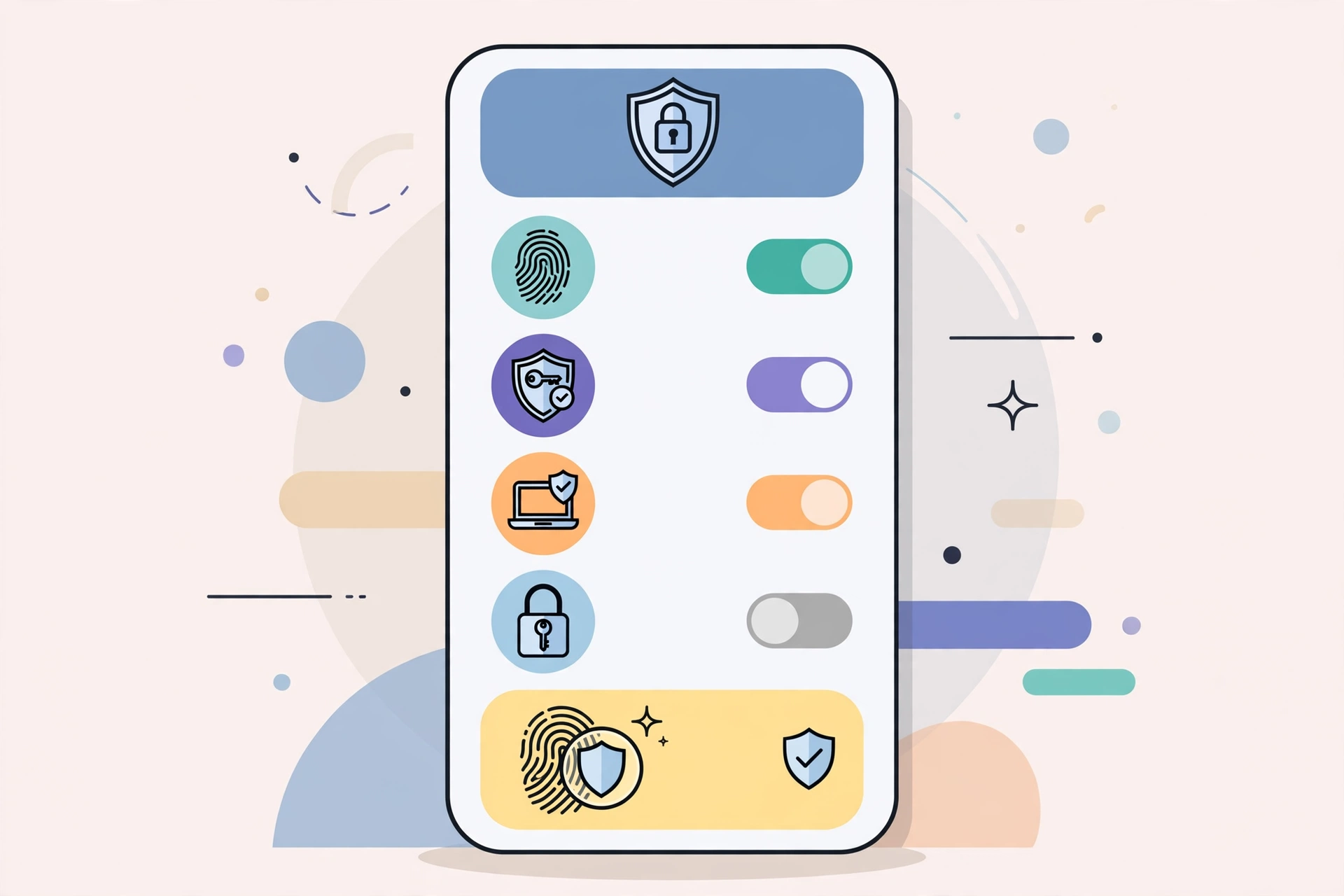Configuracoes de seguranca do aplicativo do banco com biometria