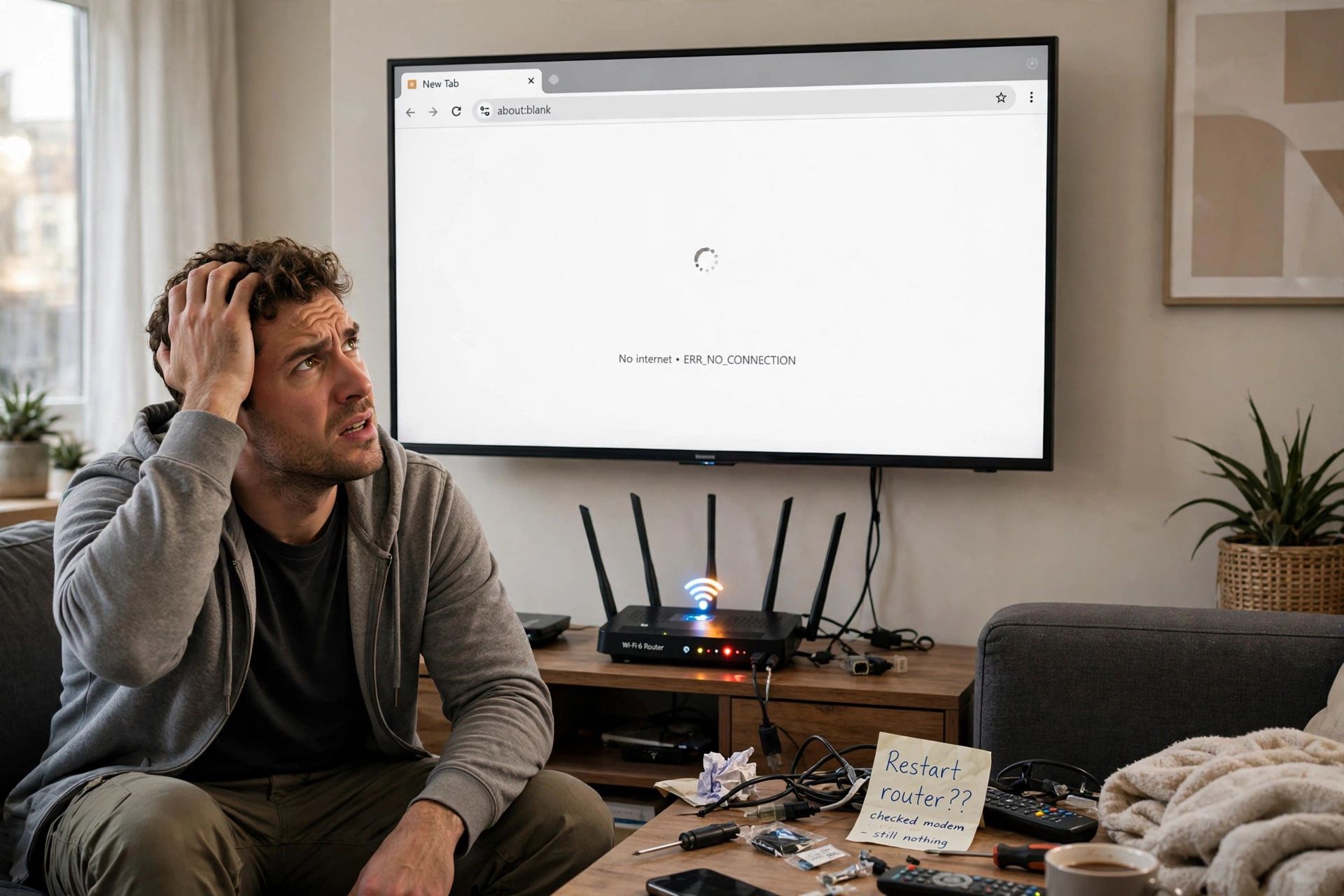 Pessoa resolvendo problema de navegador que nao abre na Smart TV